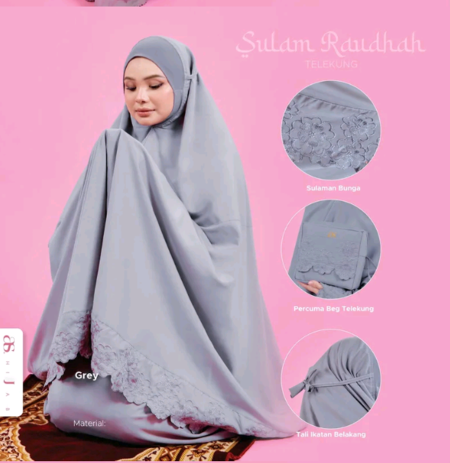 Telekung Sulam Datin Shahida Get 3 Free Gifts