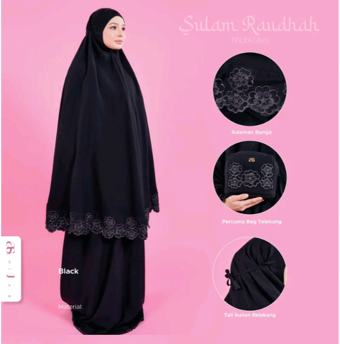 Telekung Sulam Datin Shahida Get 3 Free Gifts