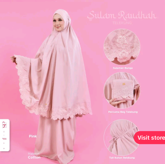 Telekung Sulam Datin Shahida Get 3 Free Gifts